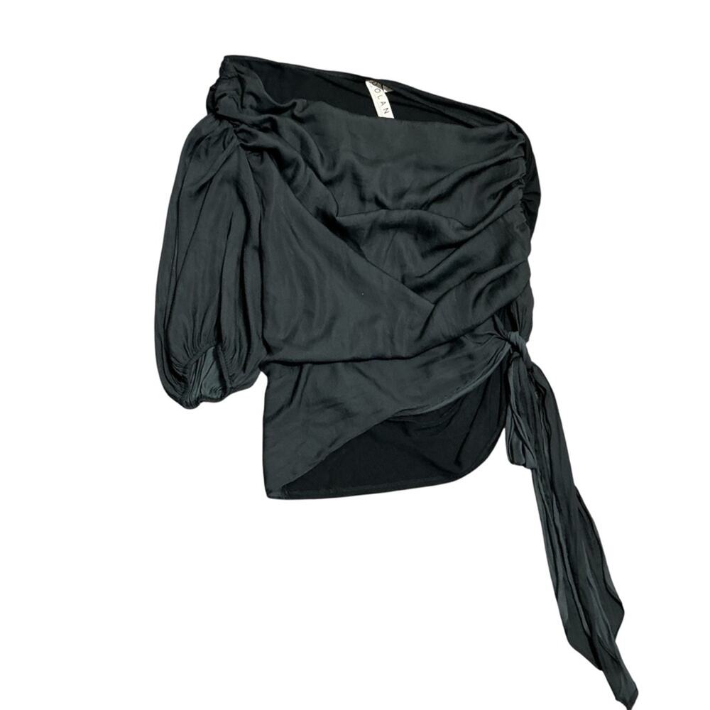 Anthropologie Dolan Single-Shoulder Black Top Size XL